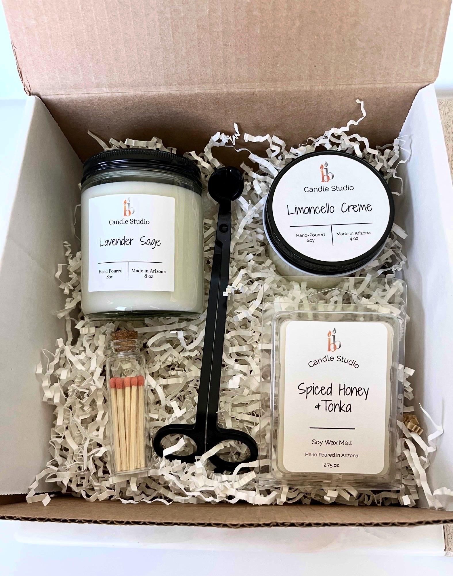 Candle Gift Box, Handmade Soy Wax Candles and Wax Melts, 8 Oz and 4 Oz ...