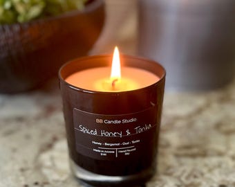 Spiced Honey & Tonka Soy Candles, Handmade Soy Wax Candles, Fall Scents and Gifts For Her