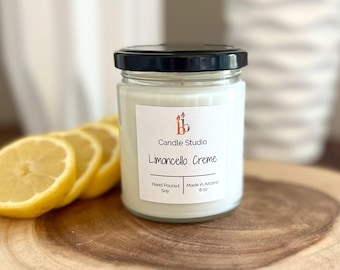 Limoncello Creme Soy Candle, Homemade Soy Wax Candle, Spring Scents, and Mother's Day Gifts