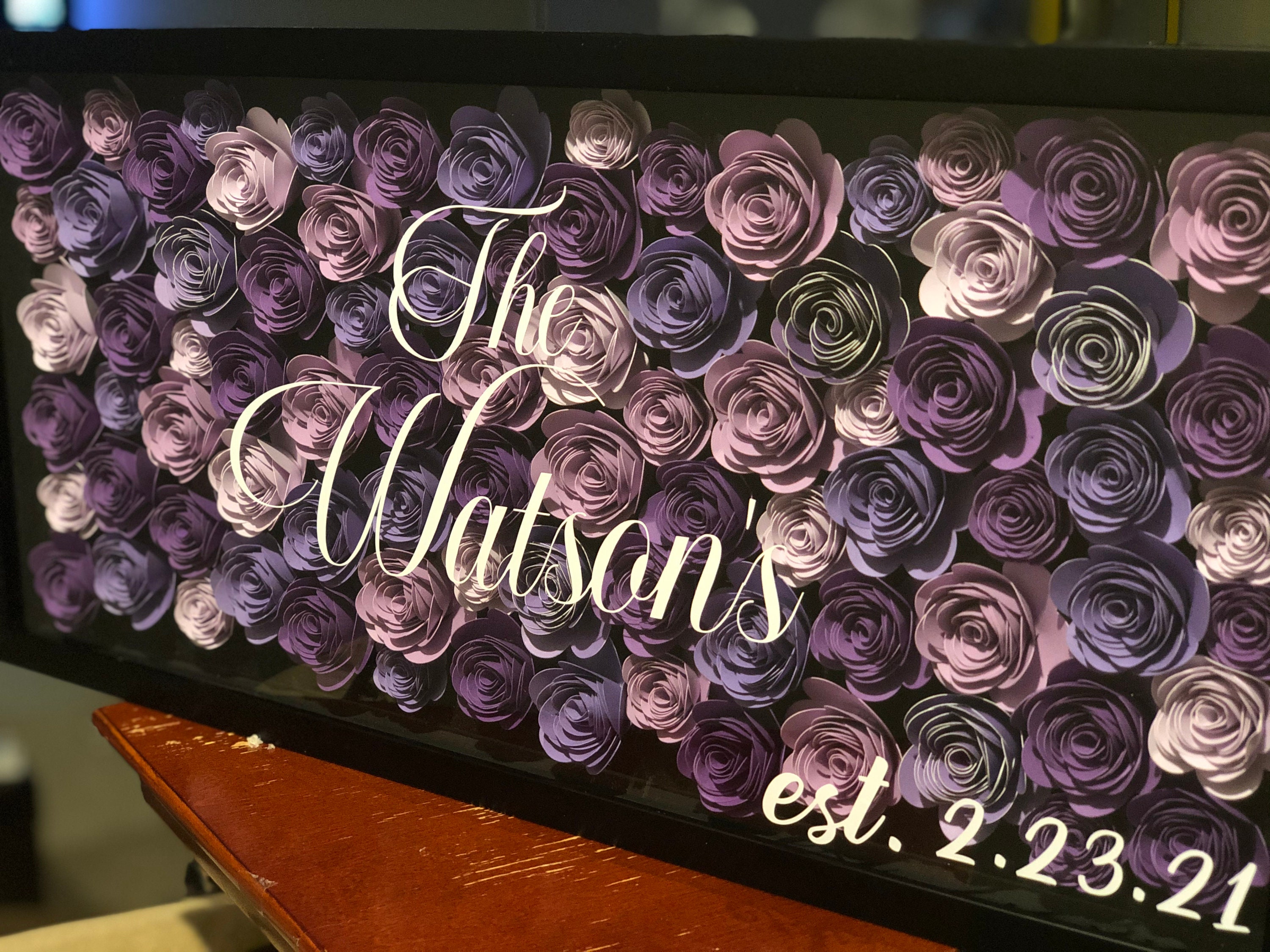 Purple Shadow Box Etsy