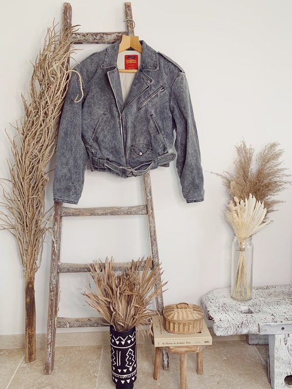 Black denim jacket
