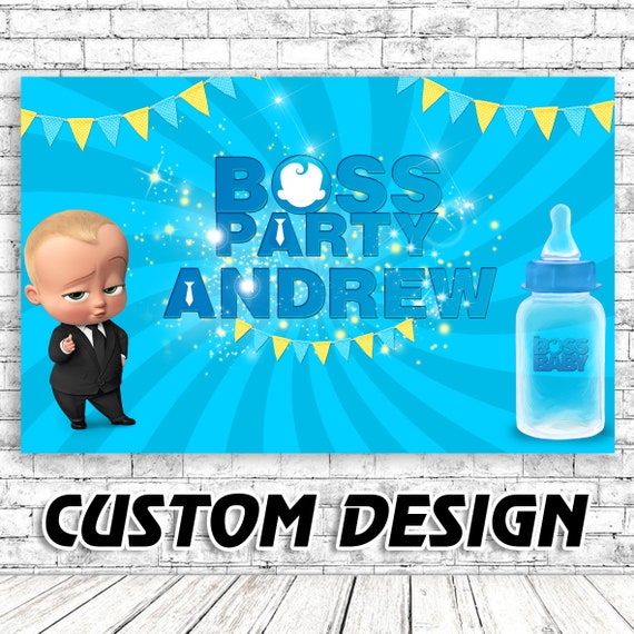 boss baby birthday bannerbaby boss personalized printable etsy baby birthday banner