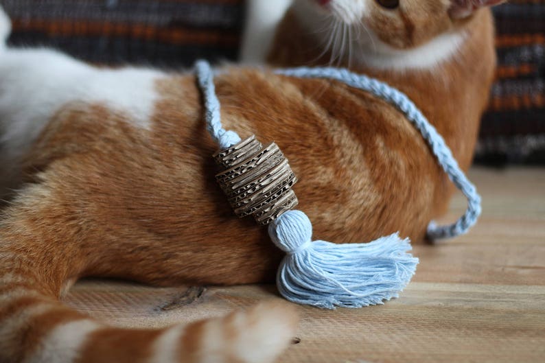 Cardboard and Cotton Tassel String Cat Toy Etsy