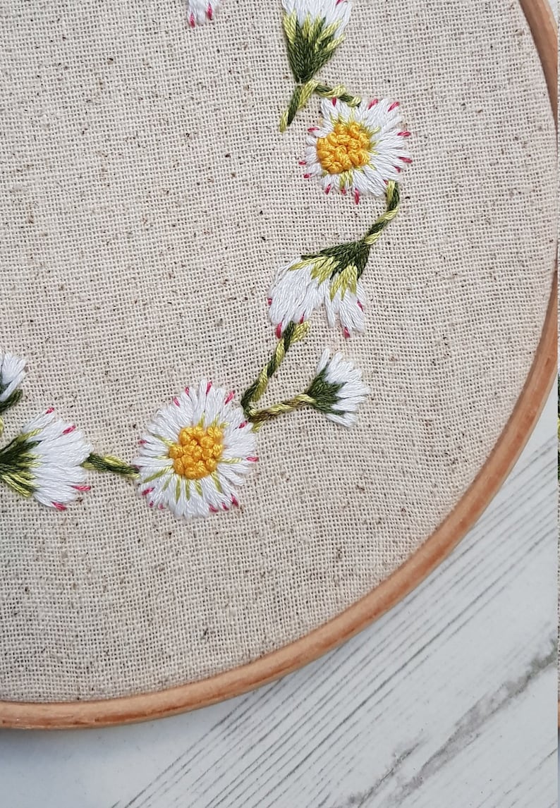 Pdf pattern instant download daisy chain embroidery  etsy