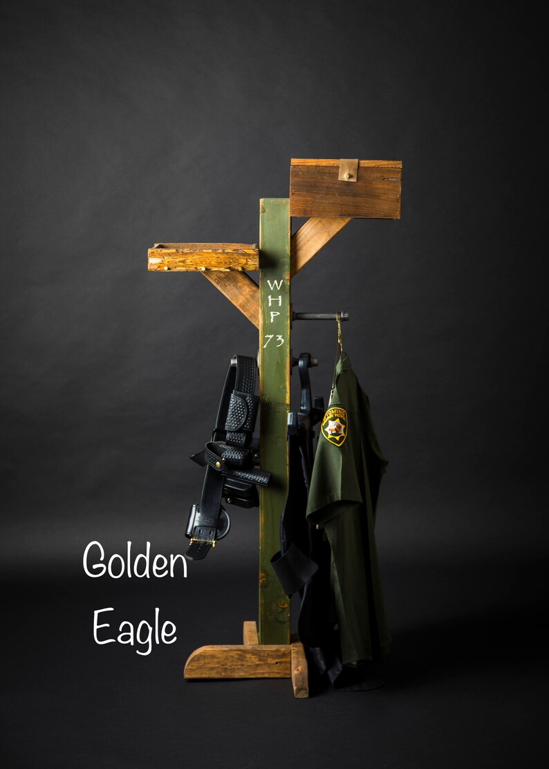 Rustic Warrior Rack Duty Gear Organizer. Duty Belt Holder. Etsy