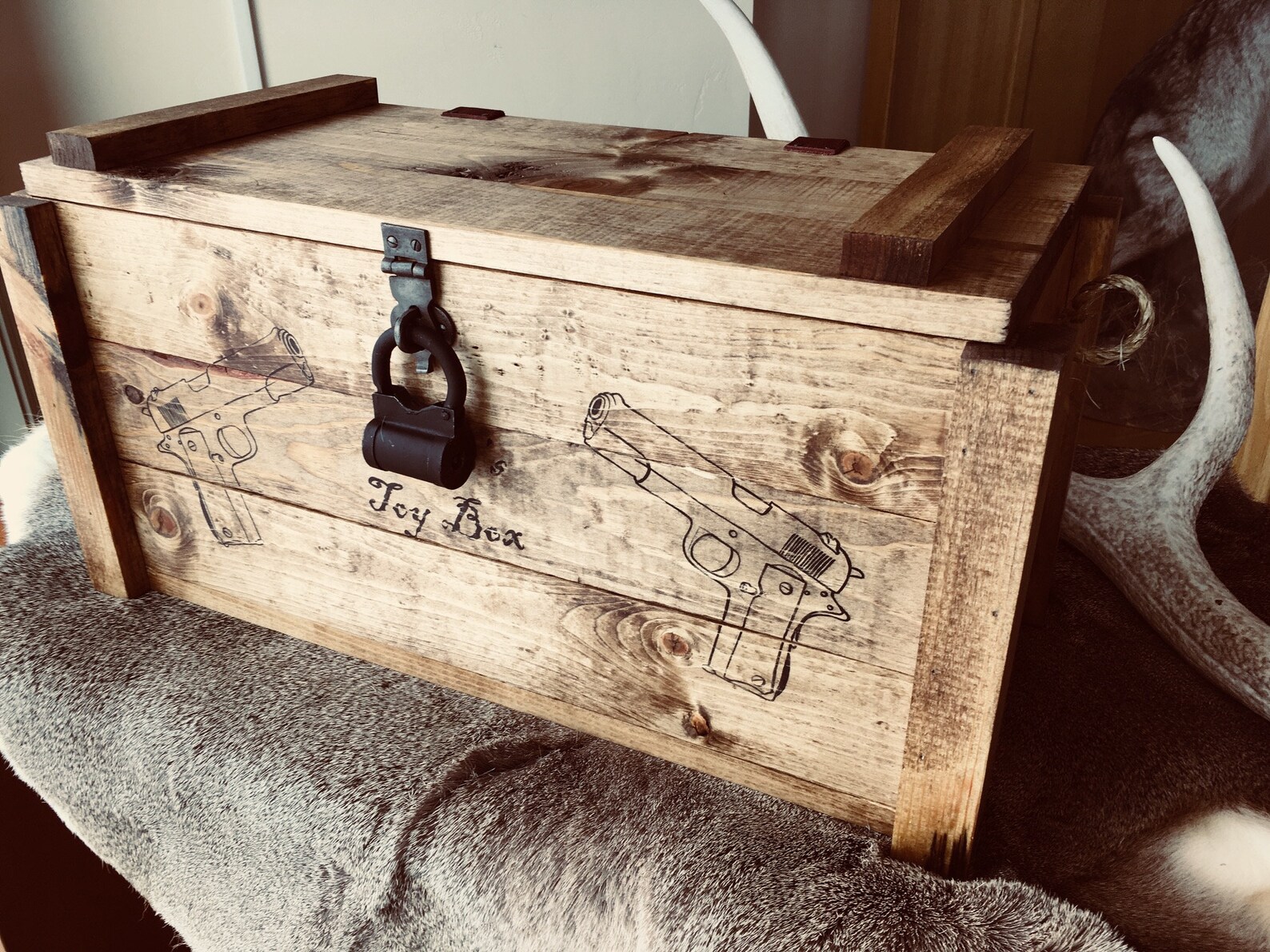 Real Wood Trunk Personalized Gun Storage Concealed Weapon Etsy