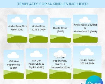 Kindle Insert Canva Digital Templates, Custom DIY Kindle Inserts for Basic, Scribe, Paperwhite, Oasis, & Colorsoft, Printable Insert