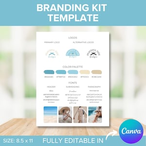 Branding Kit Canva Digital Template, Custom Mini Brand Board, DIY Branding Kit, Business Brand Kit