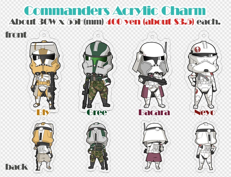 Acrylic Charm Clone Trooper image 5