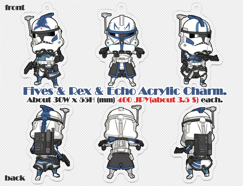 Acrylic Charm Clone Trooper image 1