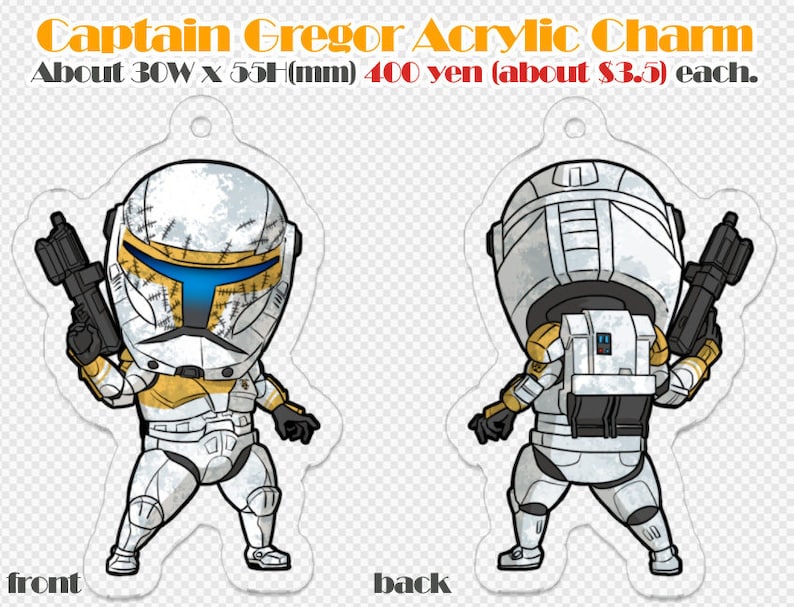 Acrylic Charm Clone Trooper image 3