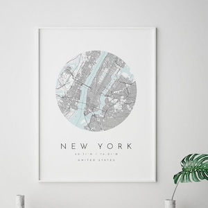 Mapa de Nova York, mapa minimalista, impressão de Nova York, pôster de Nova York, arte de Nova York, impressão de mapa moderno, mapa de Nova York, Nova York, mapa da cidade, impressão de mapa