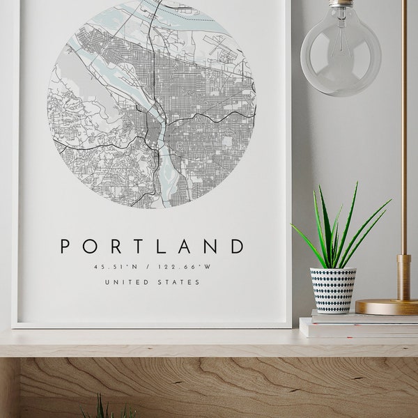 Carte de Portland, carte de la ville de Portland, carte de Portland, impression de Portland, affiche de Portland, Art de Portland, carte de Portland, carte de Portland Oregon, carte
