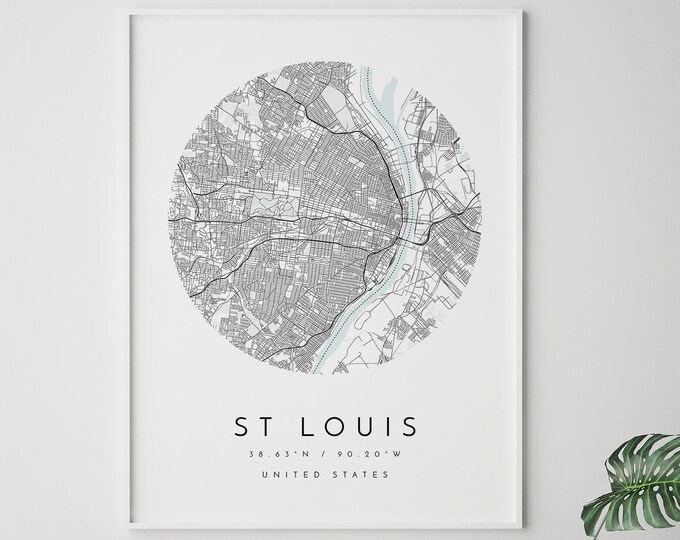 St Louis Map Print St Louis Print St Louis Map St Louis - Etsy