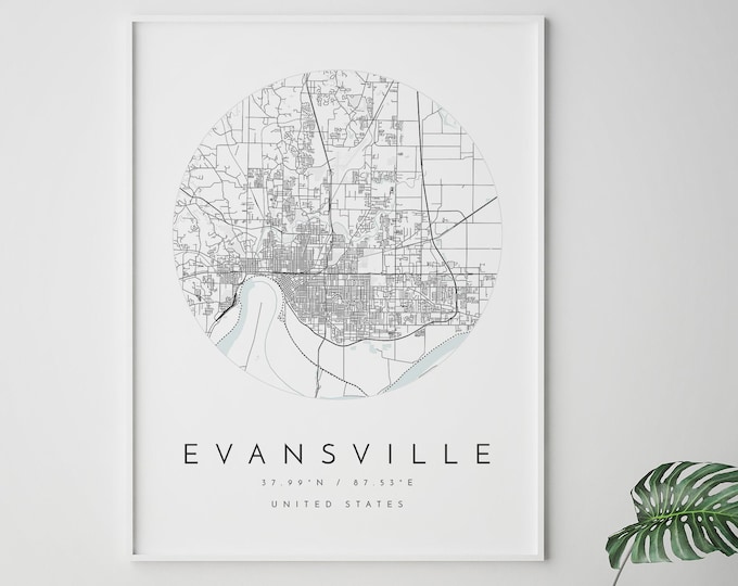 Lafayette Map Lafayette Indiana City Map Home Town Map - Etsy