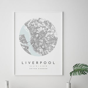 Liverpool City Map, Liverpool Print, Liverpool city print, Liverpool map, Map of Liverpool, map poster Liverpool, Liverpool poster, City Map