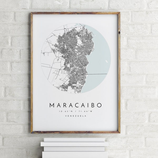 Maracaibo Map, Maracaibo, Venezuela, City Map, Home Town Map, Maracaibo Print, wall art, Map Poster, Minimalist Map Art, mapologist, gift