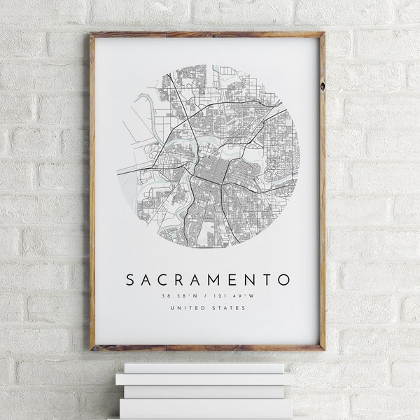 Sacramento City map, Sacramento map print, map art, Sacramento, Sacramento map, map poster, Sacramento, Sacramento art, Sacramento map art