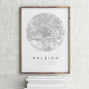 Raleigh City Map, Map of Raleigh, Home Town Map, City Map, Raleigh Print, wall art, Raleigh North Carolina, Map Poster, Minimalist Map, gift