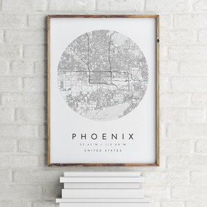 Carte de Phoenix, carte de la ville de Phoenix, carte de Phoenix, carte minimaliste, impression de Phoenix, affiche de Phoenix, Art de Phoenix, impression de carte moderne, carte de Phoenix
