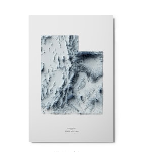 Utah Karte, Utah Karte Druck, Karte, Utah Landschaft, Geologie Kunst, topografische Kunst, Gelände Karte, Utah Kunst, Utah Druck, moderne Karte Kunst