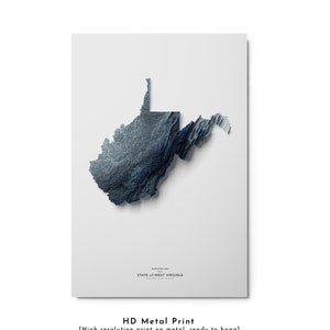 West Virginia Karte, West Virginia State Karte Druck, Karte Kunstwerk, West Virginia Landschaft, Geologie Kunst, West Virginia Kunst, West Virginia Druck