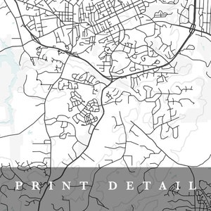 Chapel Hill, City Map, Map Print, Map Art, City Map Print, Chapel Hill ...