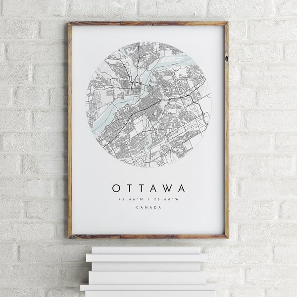 Ottawa Map, Ottawa, Canada, City Map, Home Town Map, Ottawa Print, wall art, Map Poster, Minimalist Map Art, mapologist, gift