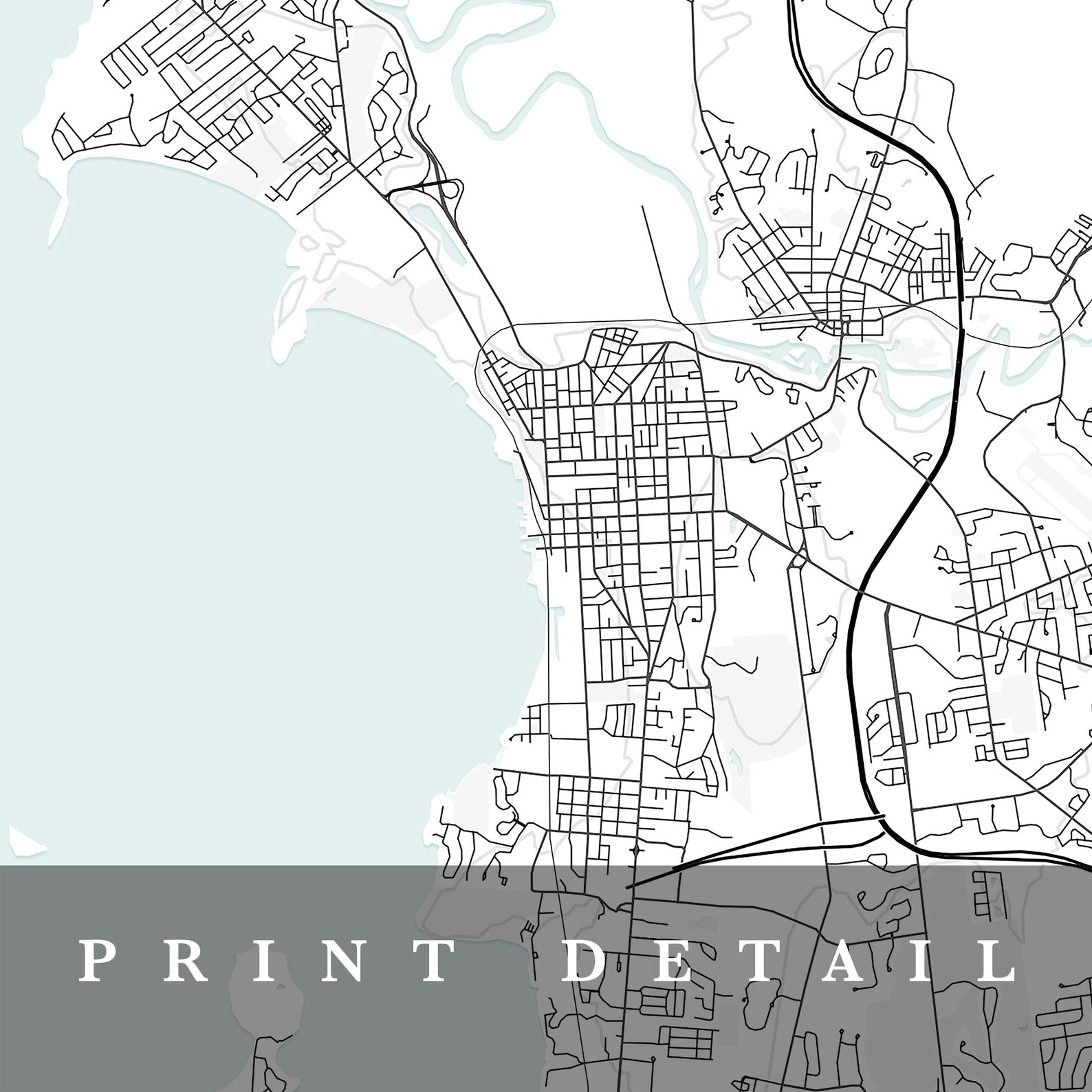 Burlington Map Burlington Vermont City Map Home Town Map Etsy