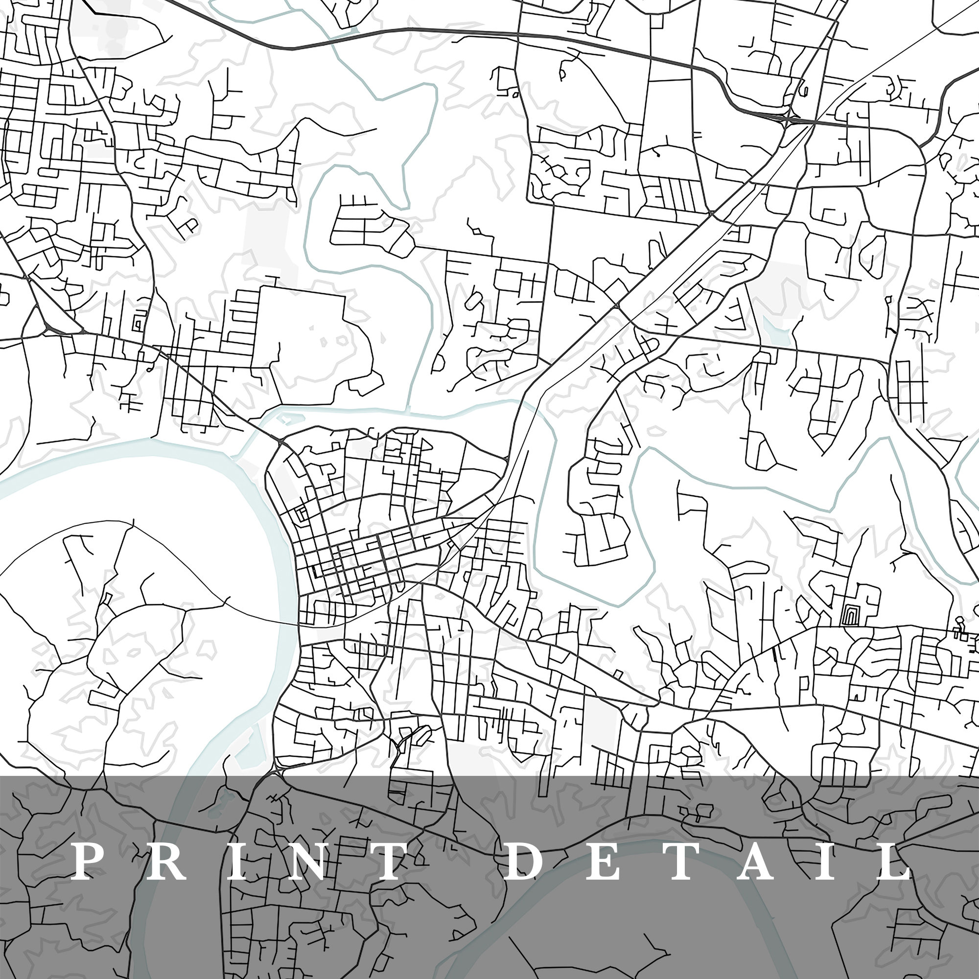 Clarksville Map Clarksville Tennessee City Map Home Town Etsy