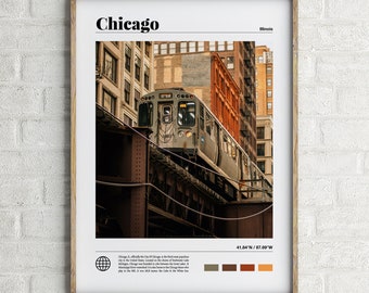 Chicago Poster, Chicago Print, Chicago Photo, Chicago Art Print, Illinois, Chicago Wall Art, travel art, wall art, home decoration, modern art
