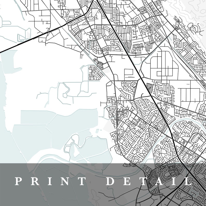 Hayward Map Hayward California City Map Home Town Map - Etsy