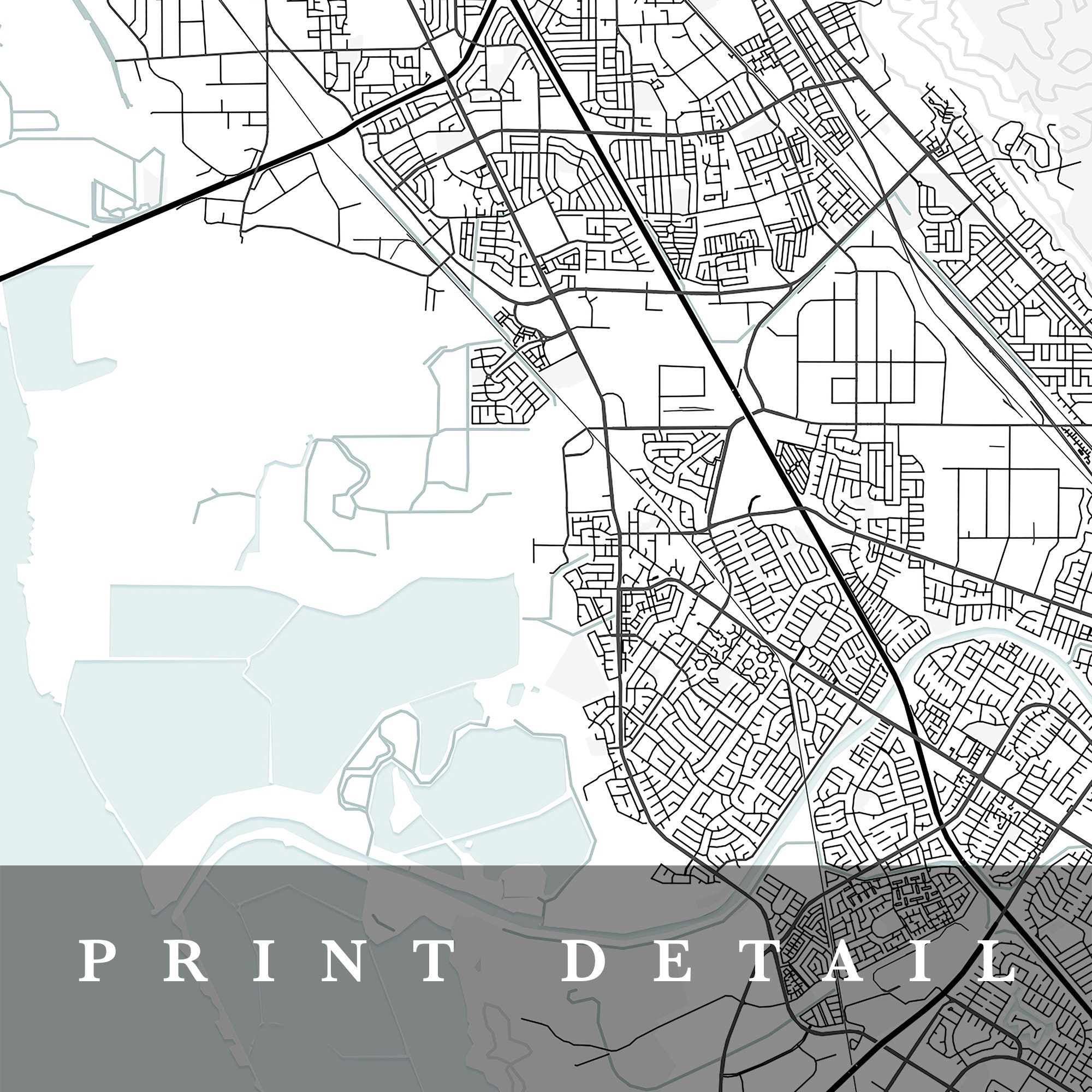 Hayward Map Hayward California City Map Home Town Map - Etsy