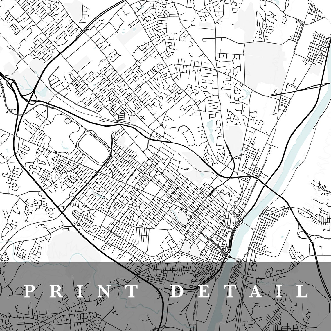 Map of Albany City Map Albany Map Minimalist Map Albany | Etsy