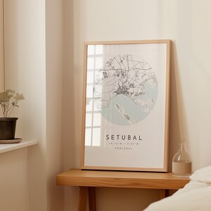 Setubal Map Poster: Minimalist City Art (Fine Matte Paper) image 5