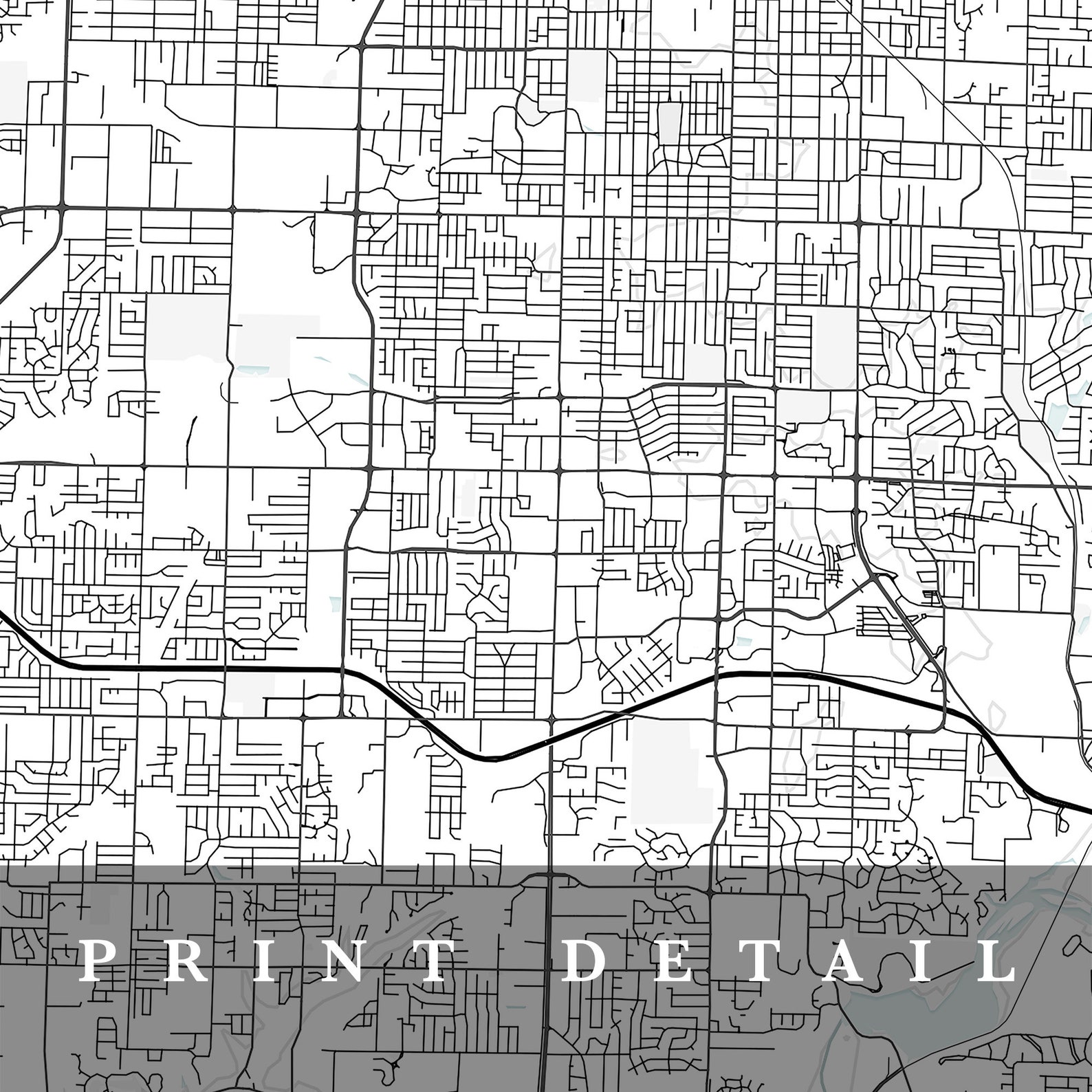Springfield Map Springfield Missouri City Map Home Town Etsy