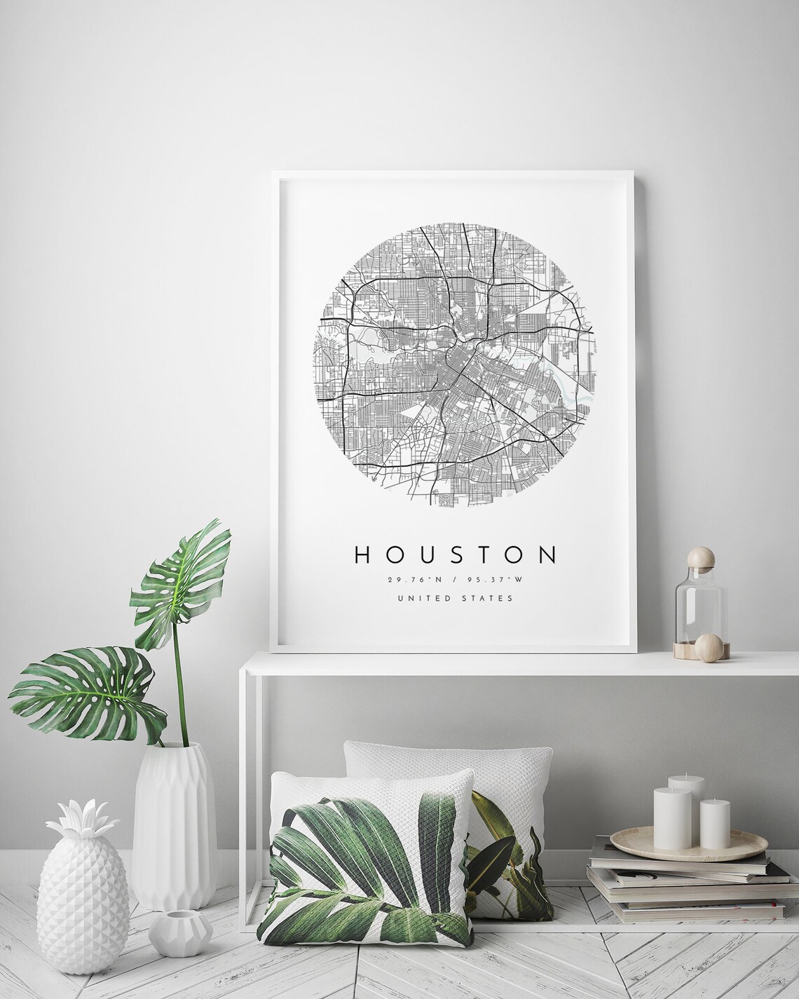Houston City Map, Minimalist Map, Houston Print, Houston Poster ...
