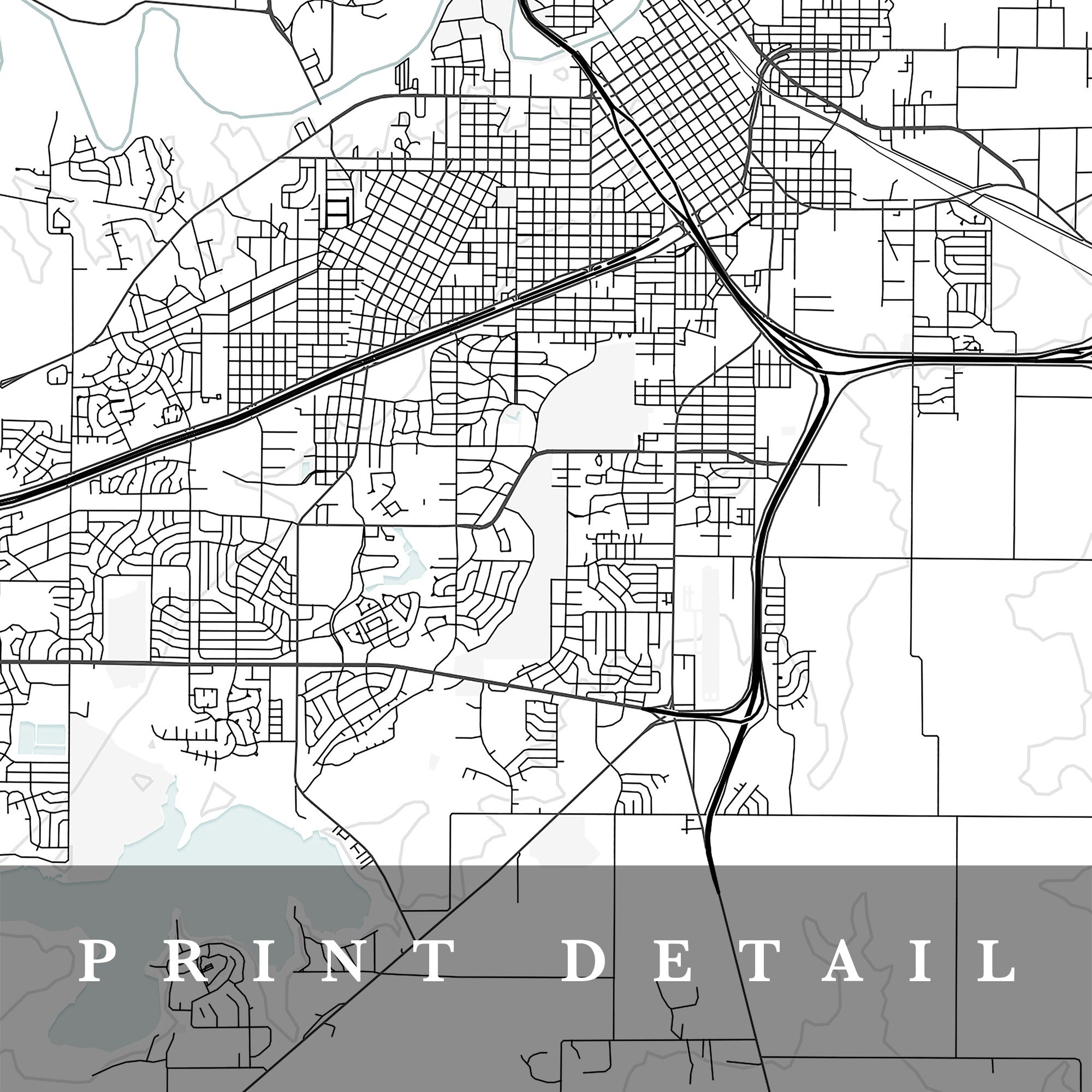 Wichita Falls Map Wichita Falls Texas City Map Home Town Etsy