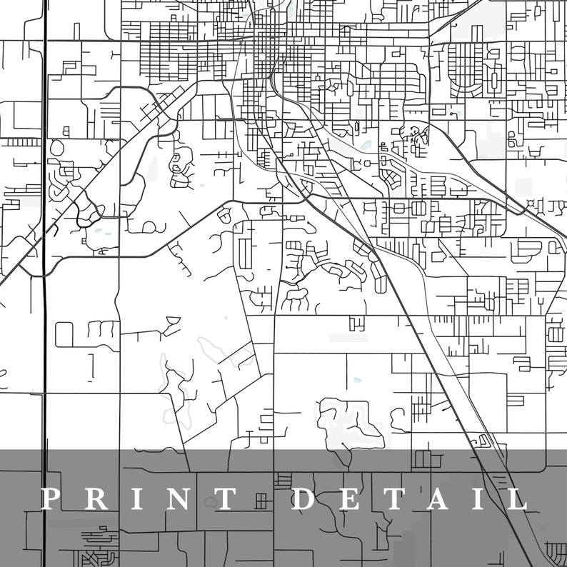 Ocala Map Ocala Florida City Map Home Town Map Ocala Etsy