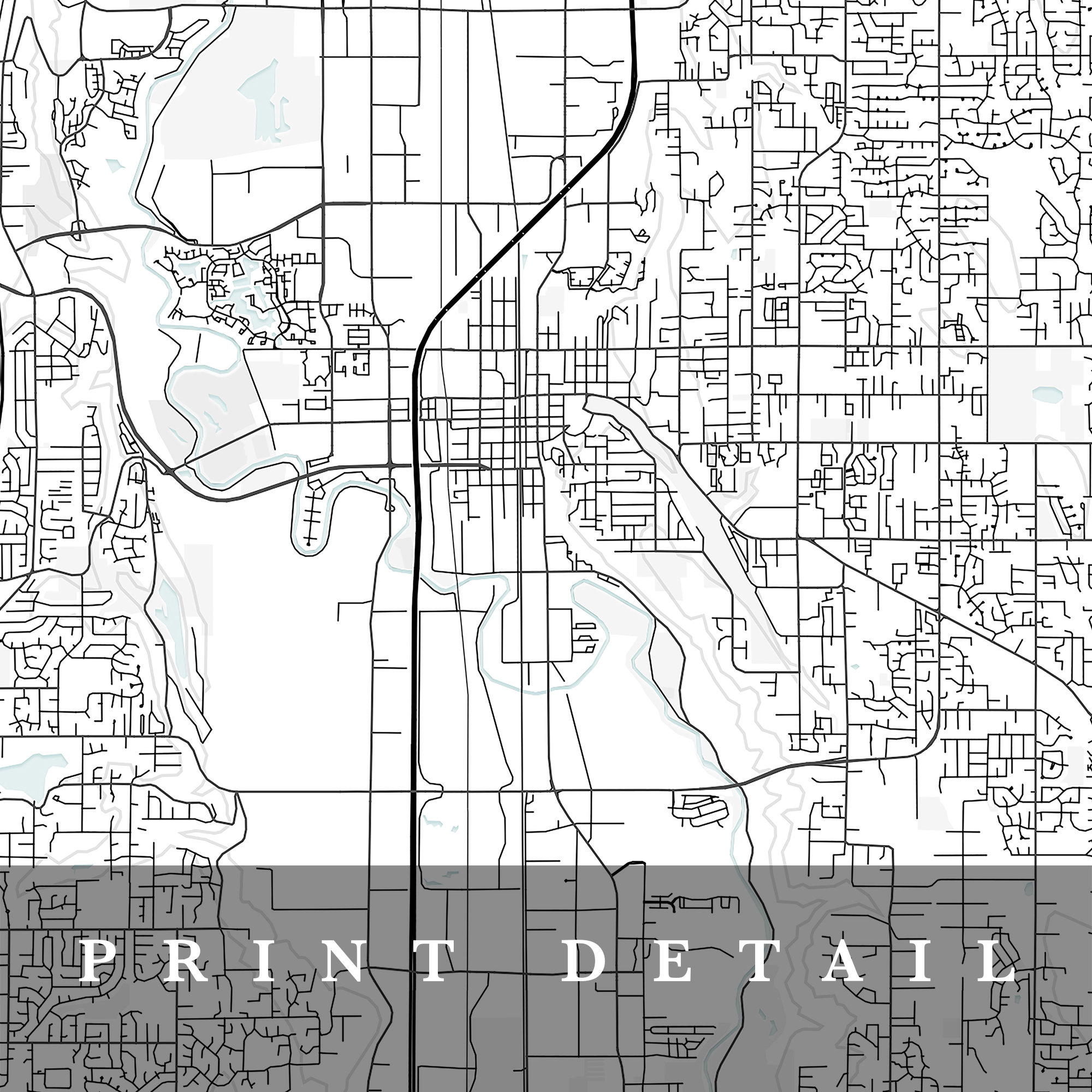 Kent Map Kent Washington City Map Home Town Map Kent - Etsy