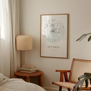 Setubal Map Poster: Minimalist City Art (Fine Matte Paper) image 6
