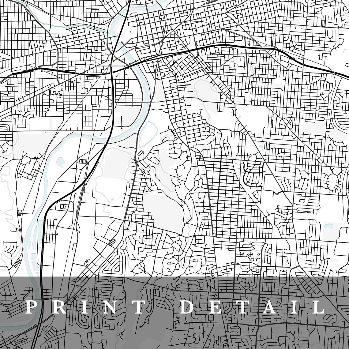 Dayton Map Dayton Ohio City Map Home Town Map Dayton Etsy