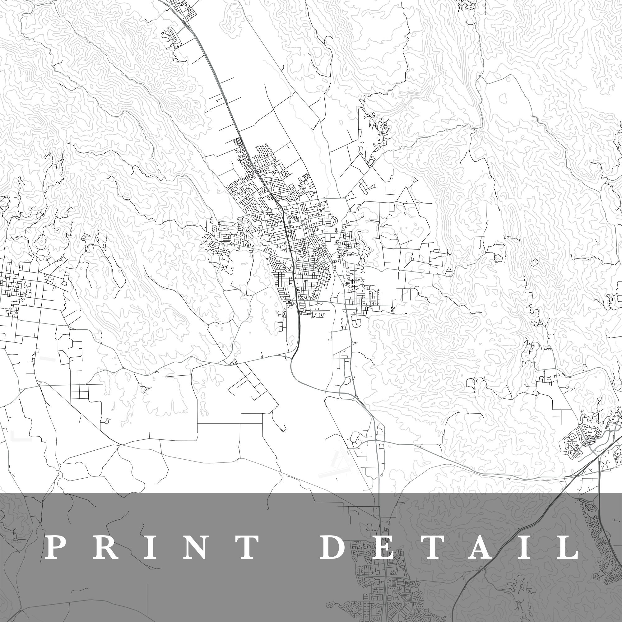 Napa Valley Map Minimalist Map Napa Valley Print Napa - Etsy