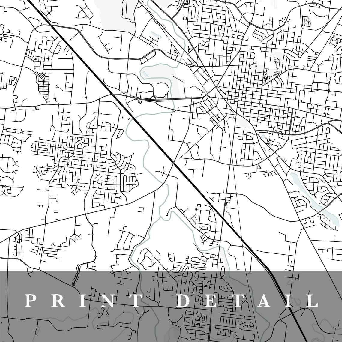 Murfreesboro Map Murfreesboro Tennessee City Map Home Town  Etsy