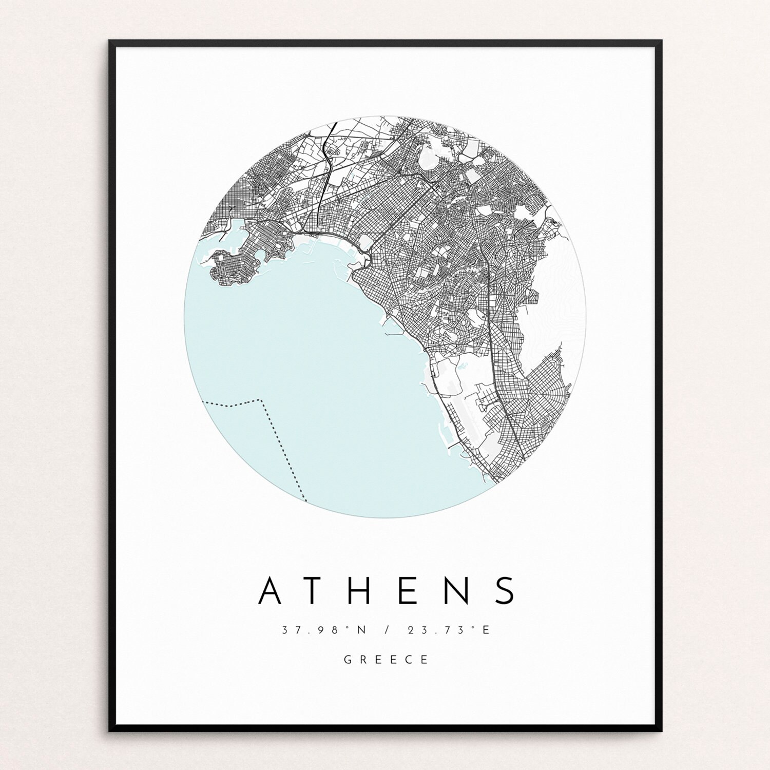 Athens Map, Minimalist Map, Athens Print, Athens Greece Poster, Athens ...