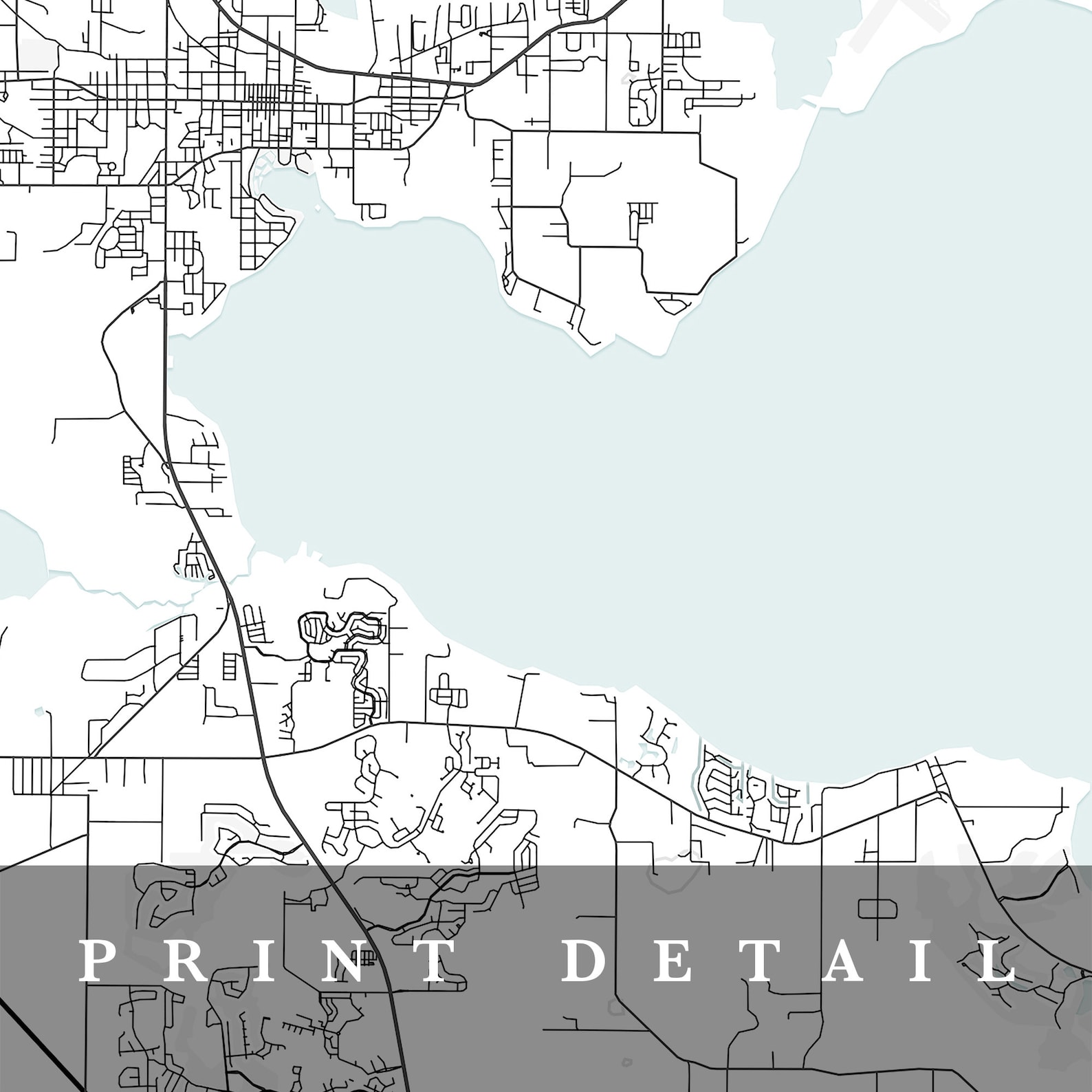 Leesburg Map Leesburg Florida City Map Home Town Map Etsy