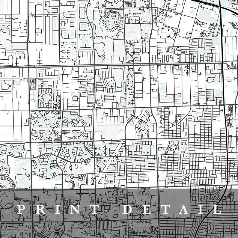 Davie Map Davie Florida City Map Home Town Map Davie Etsy