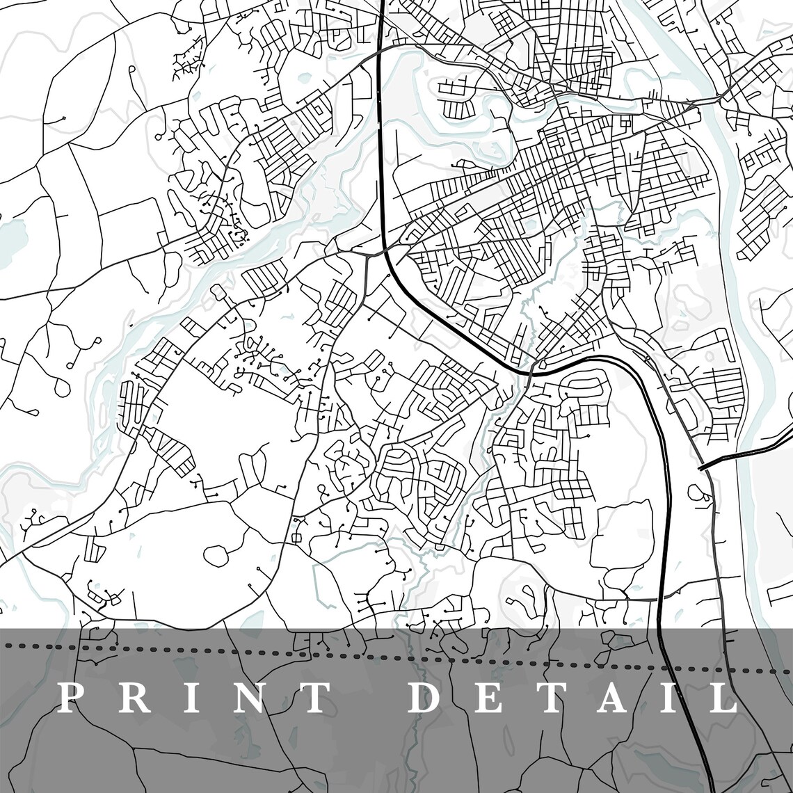 Nashua Map Nashua New Hampshire City Map Home Town Map - Etsy UK