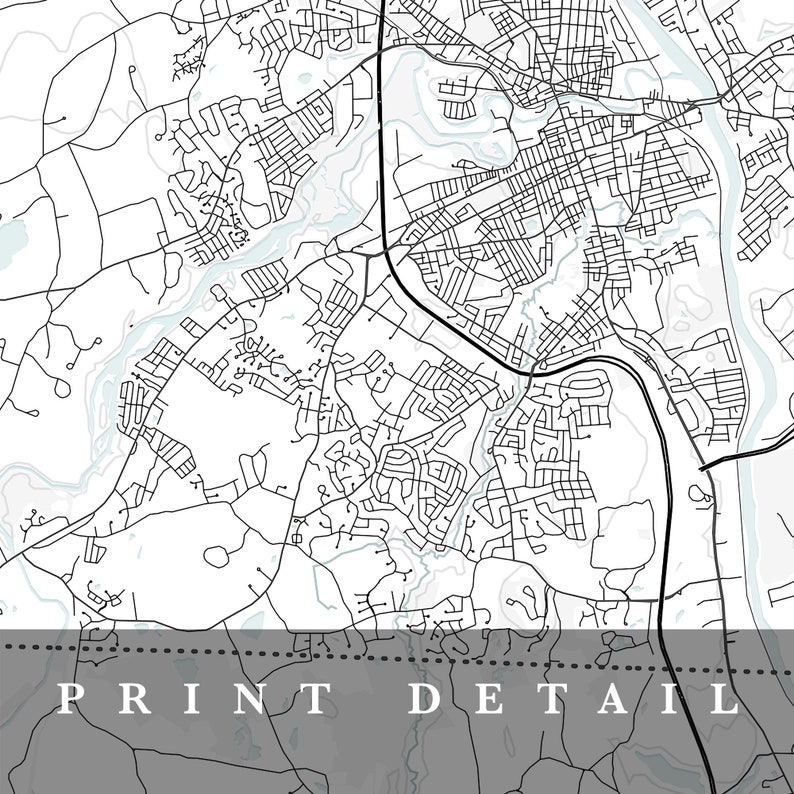 Nashua Map Nashua New Hampshire City Map Home Town Map Etsy UK