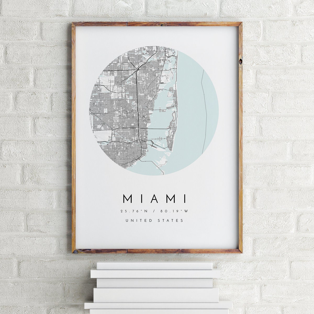 Miami Map Map of Miami Miami Print of Miami City Map City - Etsy